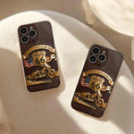 100 Years Of Route Personalized Gifts For Bikers - Personalized Biker 3D Embossed Leather Phone Case