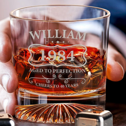 Happy Birthday - Personalized Birthday Whiskey Glass