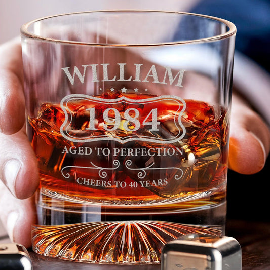 Happy Birthday - Personalized Birthday Whiskey Glass