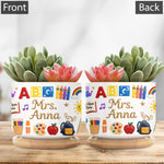 Teacher Gifts - Personalized Teacher Ceramic Plant Pot