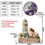Your Are My Lighthouse In Every Storm - Personalized Couple Custom Shaped Wood Plaque