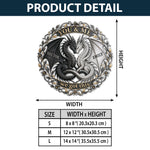 You & Me Dragon Couple - Personalized Dragon 3D Printed Cut Metal Sign