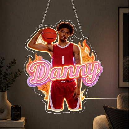 Baseball, Football, Basketball, Volleyball... Sport Lovers - Personalized Kid Neon LED Light Sign