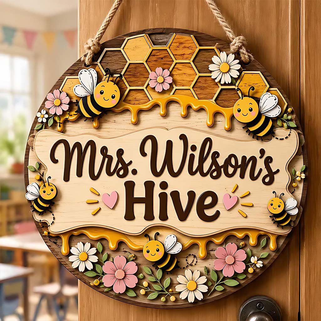Back To School, Teacher Gift Idea - Personalized Teacher 2 Layered Wood Sign / Wood Plaque