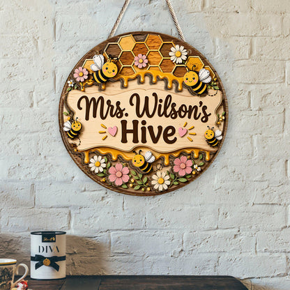 Back To School, Teacher Gift Idea - Personalized Teacher 2 Layered Wood Sign / Wood Plaque