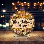 Back To School, Teacher Gift Idea - Personalized Teacher 2 Layered Wood Sign / Wood Plaque