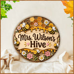 Back To School, Teacher Gift Idea - Personalized Teacher 2 Layered Wood Sign / Wood Plaque