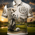 Golf In The 250 USA Anniversary - Personalized Golf Polo Shirt
