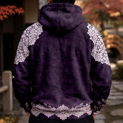 Floral Skull - Personalized Skull Fleece Hoodie