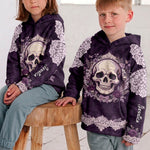 Floral Skull - Personalized Skull Fleece Hoodie