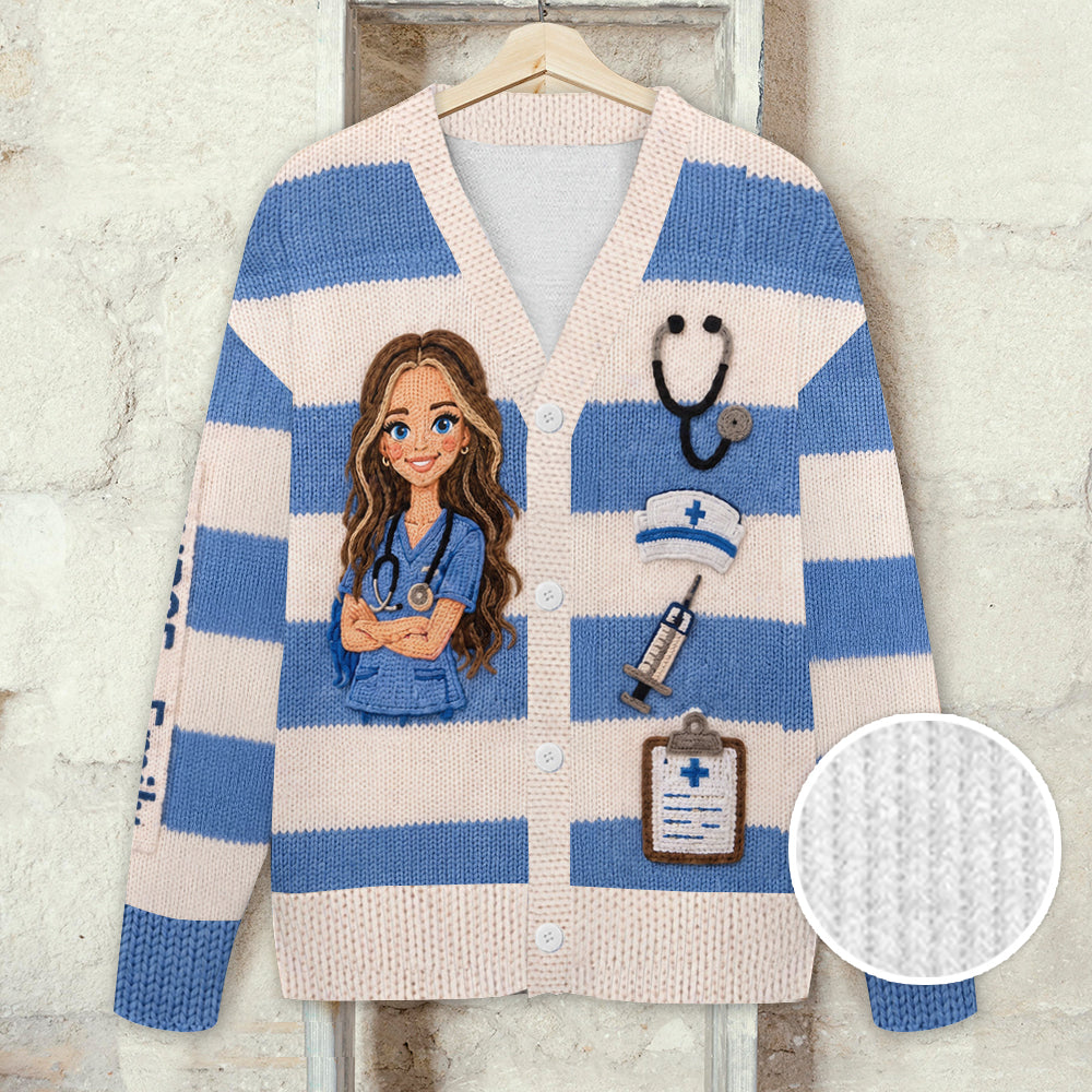 Any Photo Nurse Life - Personalized Nurse Cardigan Sweater