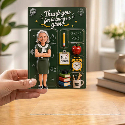 Teacher Gift, Back To School - Personalized Teacher 2-Layer Acrylic Freestanding
