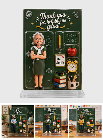 Teacher Gift, Back To School - Personalized Teacher 2-Layer Acrylic Freestanding