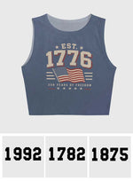 America 250th Anniversary, Birthday Gift - Personalized Birthday Crop Tank Top