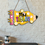 Back To School Gift for Teacher - Personalized Teacher Custom Shaped Wood Sign