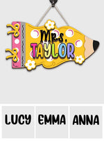 Back To School Gift for Teacher - Personalized Teacher Custom Shaped Wood Sign