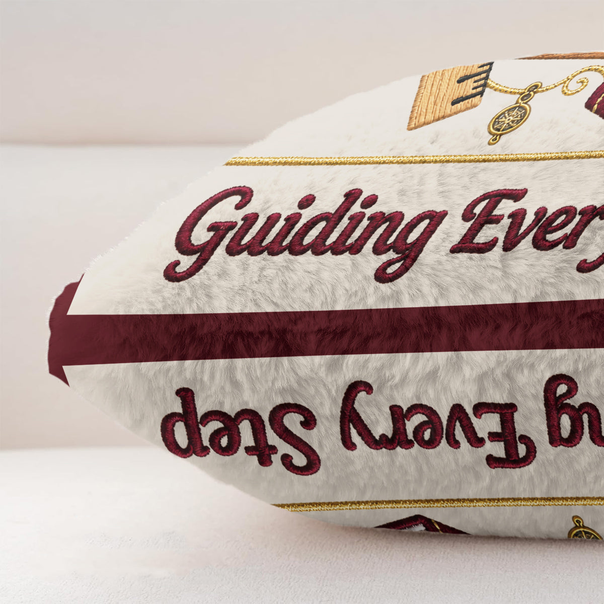Vintage Teacher - Personalized Teacher Faux Fur Square Pillow