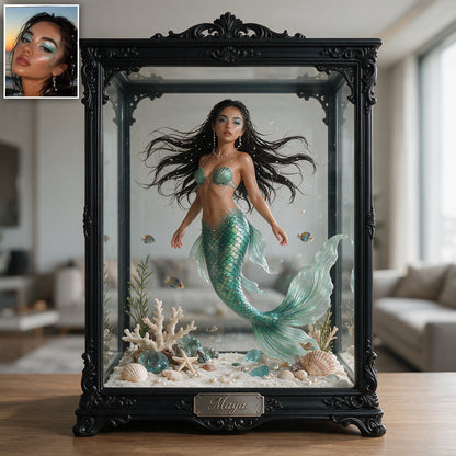 Personalized Mermaid Display Table Decor - Personalized Mermaid 2-Side Printed Acrylic Plaque