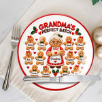 Grandma's Perfect Batch - Personalized Grandma Ceramic Round Plate