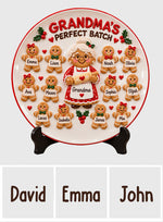 Grandma's Perfect Batch - Personalized Grandma Ceramic Round Plate