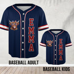 Patriotic Highland Cow - Personalized Highland Cow Baseball Jersey