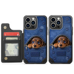Any Photo Cute Peeking Pets - Personalized Dog Fully Printed Wallet Phone Case