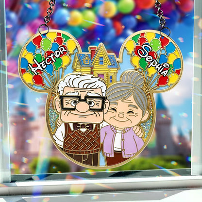 You Are My Greatest Adventure - Personalized Couple Window Hanging Suncatcher Ornament