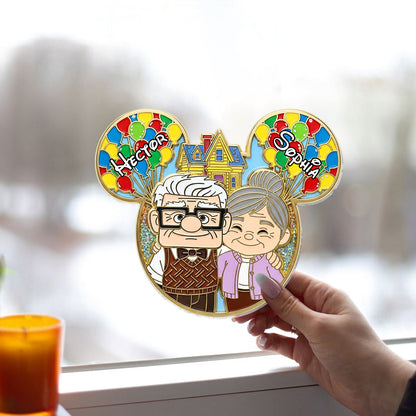 You Are My Greatest Adventure - Personalized Couple Window Hanging Suncatcher Ornament