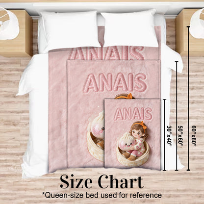 The Funny Mystery Dumpling For Kid - Personalized Kid Blanket