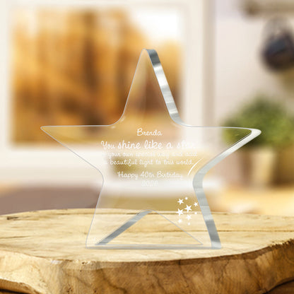 Happy Birthday - Personalized Birthday Custom Shaped Acrylic Plaque