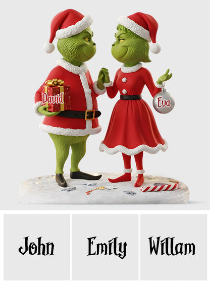 Couple Gift Merry Grinchmas - Personalized Stole Christmas Custom Shaped Acrylic Plaque