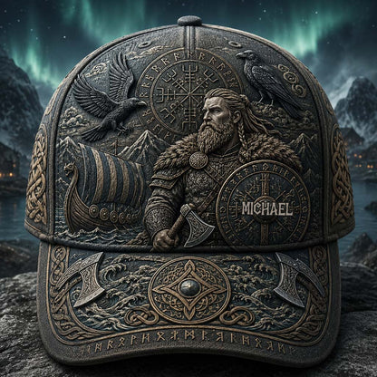 Viking Theme, Gift for Men - Personalized Viking Classic Cap