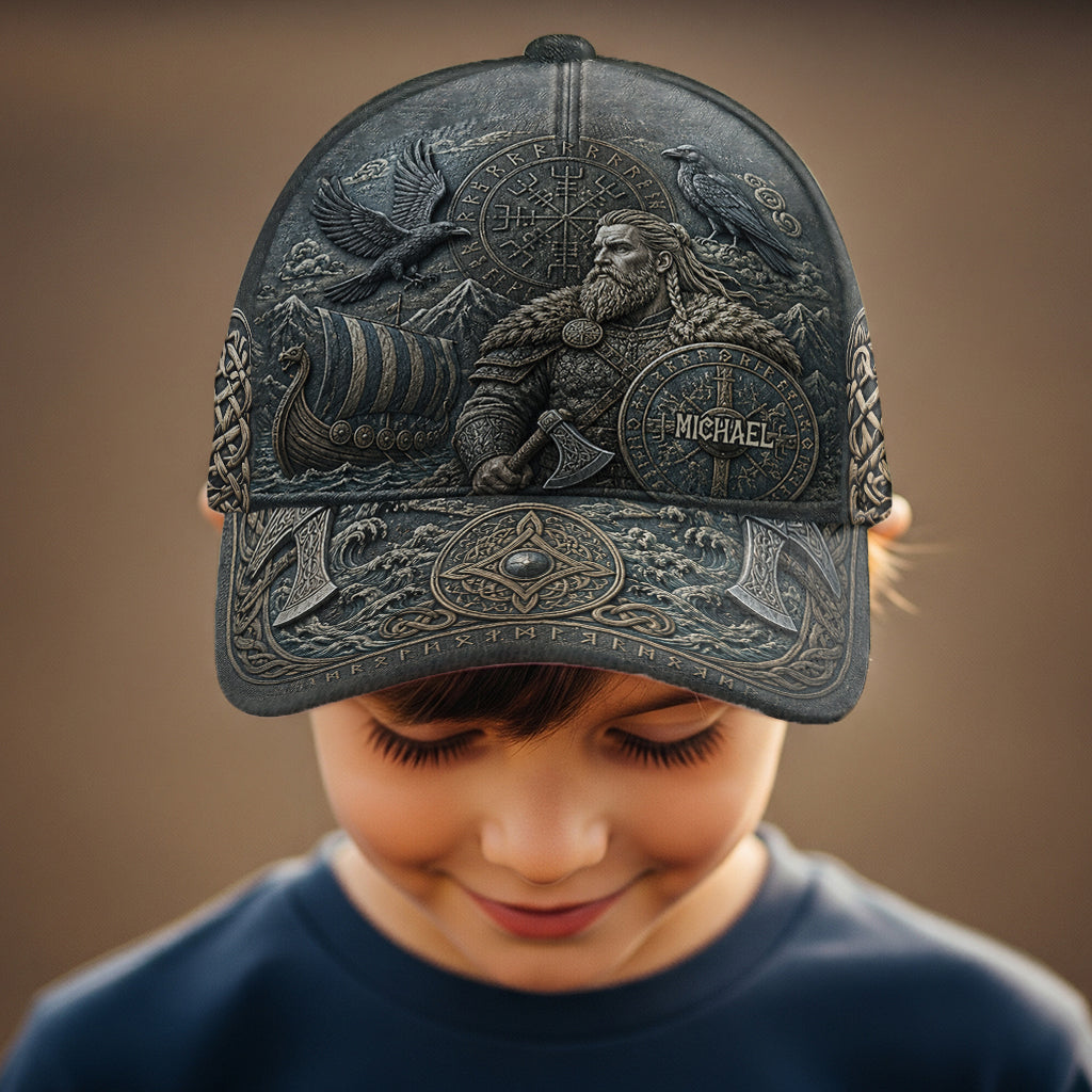 Viking Theme, Gift for Men - Personalized Viking Classic Cap
