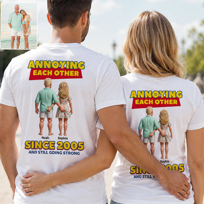 Annoying Each Other - Personalized Couple T-shirt And Hoodie