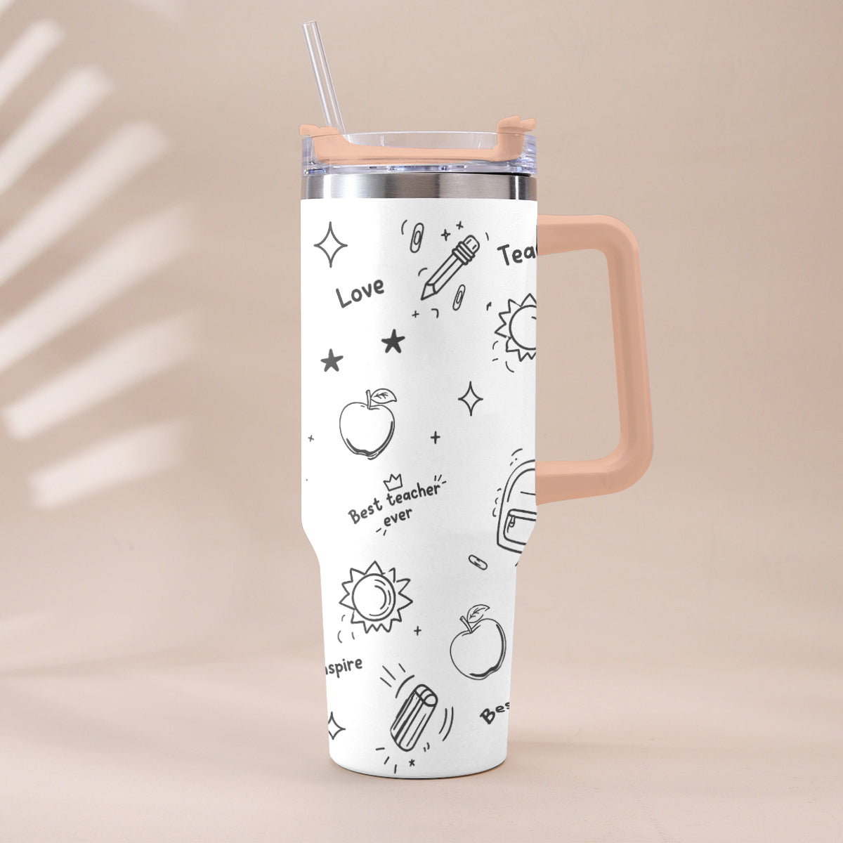 Back To School - Personalized Teacher Tumbler With Handle