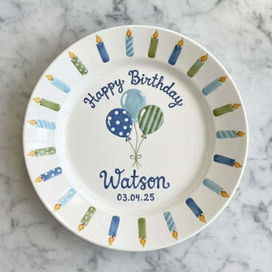 Happy Birthday - Personalized Birthday Ceramic Round Plate