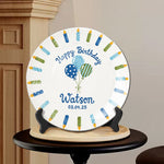 Happy Birthday - Personalized Birthday Ceramic Round Plate