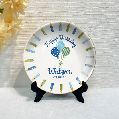 Happy Birthday - Personalized Birthday Ceramic Round Plate