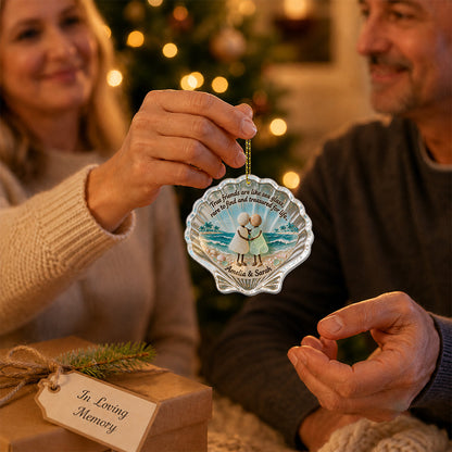 Sea Glass Friends - Personalized Bestie Custom Shape Glass Ornament