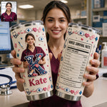 Tired Nurse - Personalized Nurse Tumbler