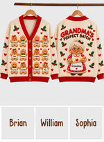 Grandma's Perfect Batch - Personalized Grandma Cardigan Sweater