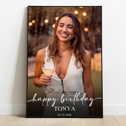 Happy Birthday - Personalized Birthday Canvas And Poster
