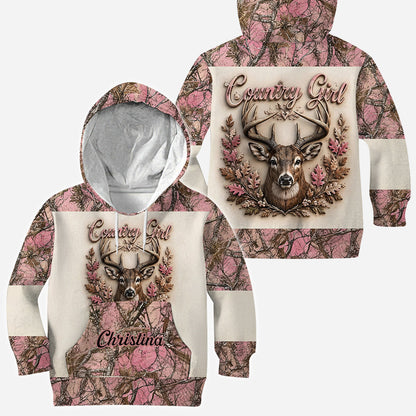 Country Girl - Personalized Hunting All Over Shirt