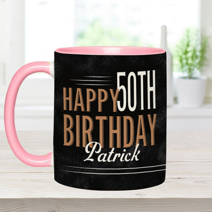 Happy Birthday - Personalized Birthday Accent Mug