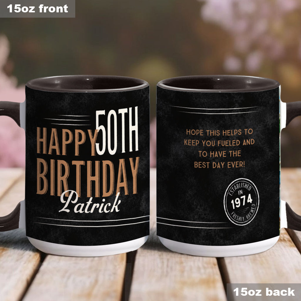 Happy Birthday - Personalized Birthday Accent Mug