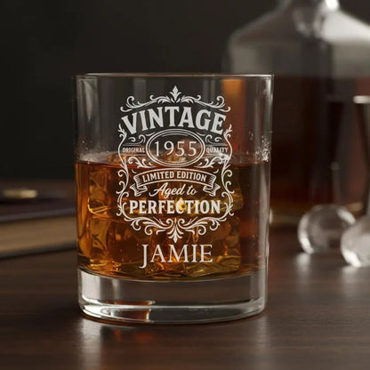 Birthday Gift - Personalized Birthday Whiskey Glass