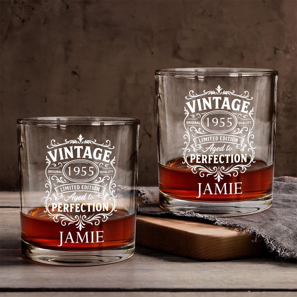 Birthday Gift - Personalized Birthday Whiskey Glass
