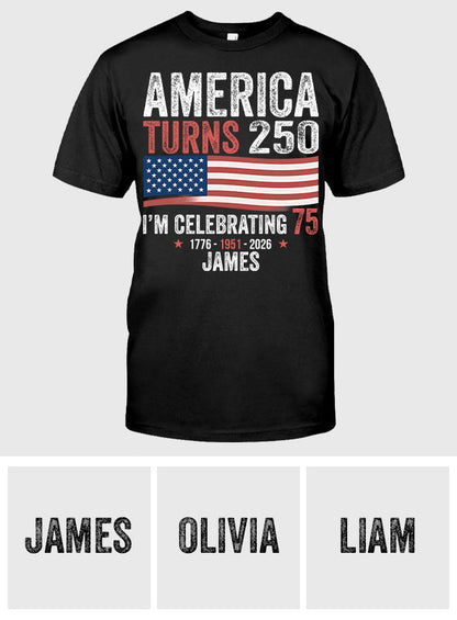 USA 250th Anniversary, Birthday Gift - Personalized Birthday T-shirt And Hoodie