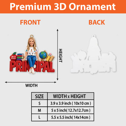 Teacher Life - Personalized Teacher Premium 3D Ornament