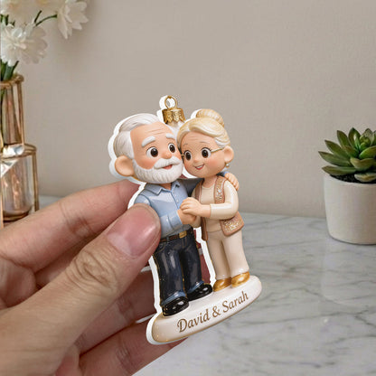 Merry Christmas - Personalized Couple Premium 3D Ornament